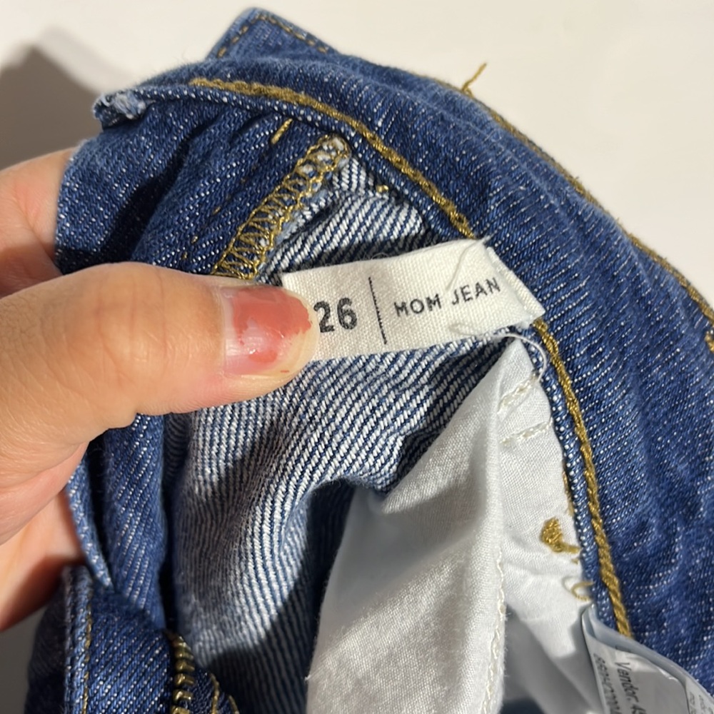 Pacsun High Rise Medium Wash Mom Denim Jean Size 26 - Picture 9 of 10